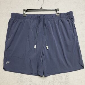 Fabletics Fundamental Short Mens 2X Blue Lined Athletic Wear Pull On Stretch Gym